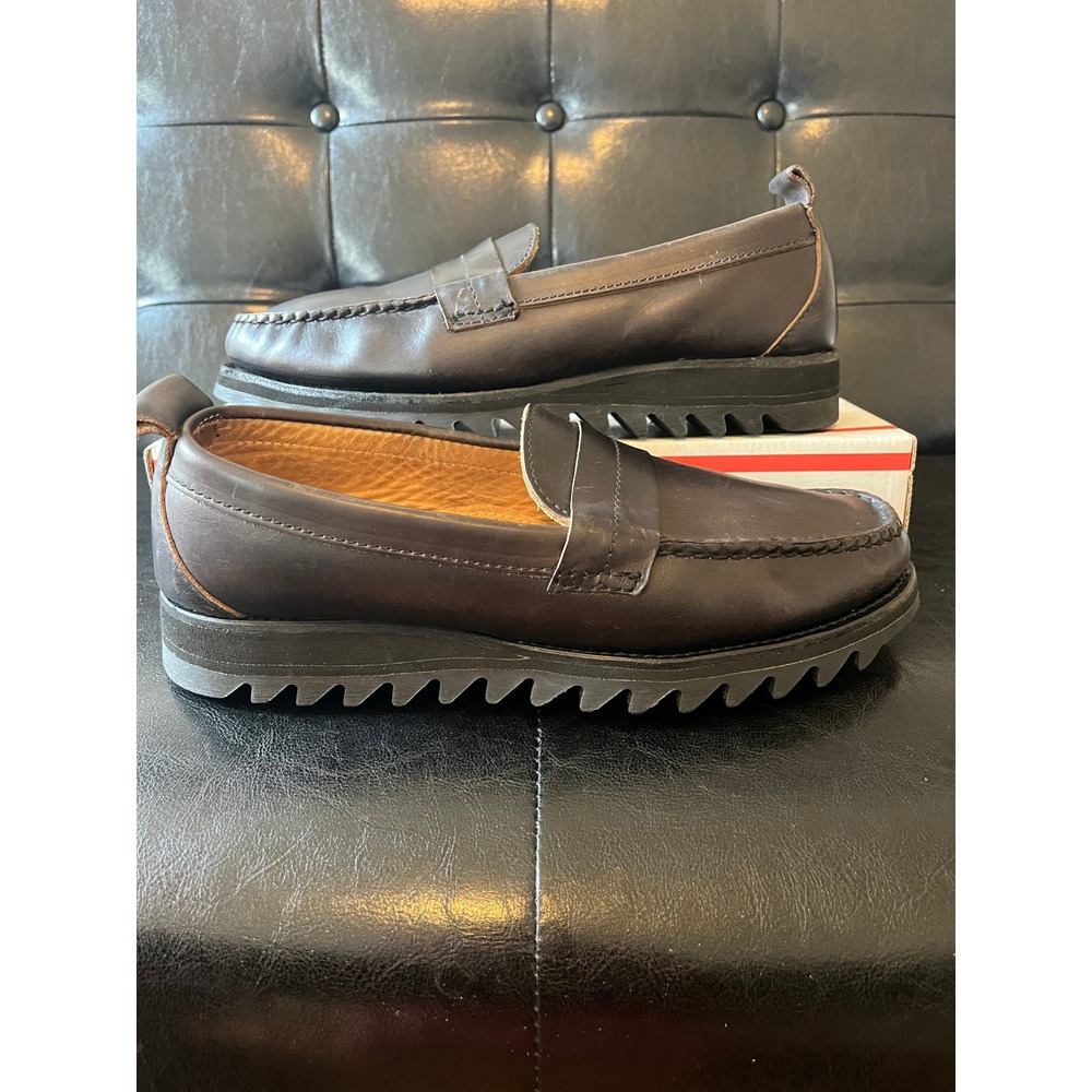 Barneys New York Mens Penny Loafers Vibram Ripple Sole